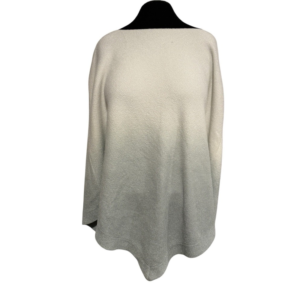 Barefoot Dreams Cozy Chic Ultra Lite Ocean Breeze Poncho Ombre Waterfall Plus OS